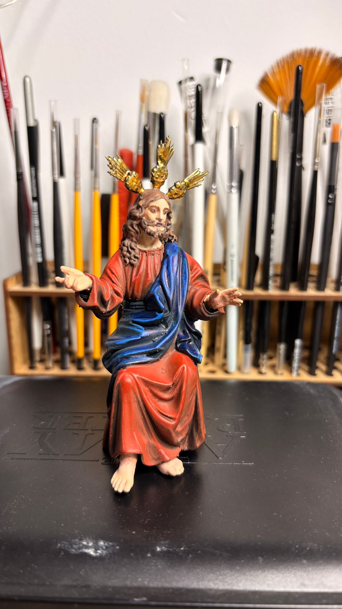 Proceso de pintura artesanal a mano - Santa Cena